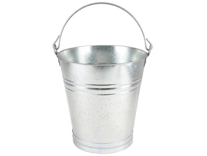 Zinkeimer mit Henkel, Fassungsvermögen 12 l, ca. 29,5 x 30 cm
