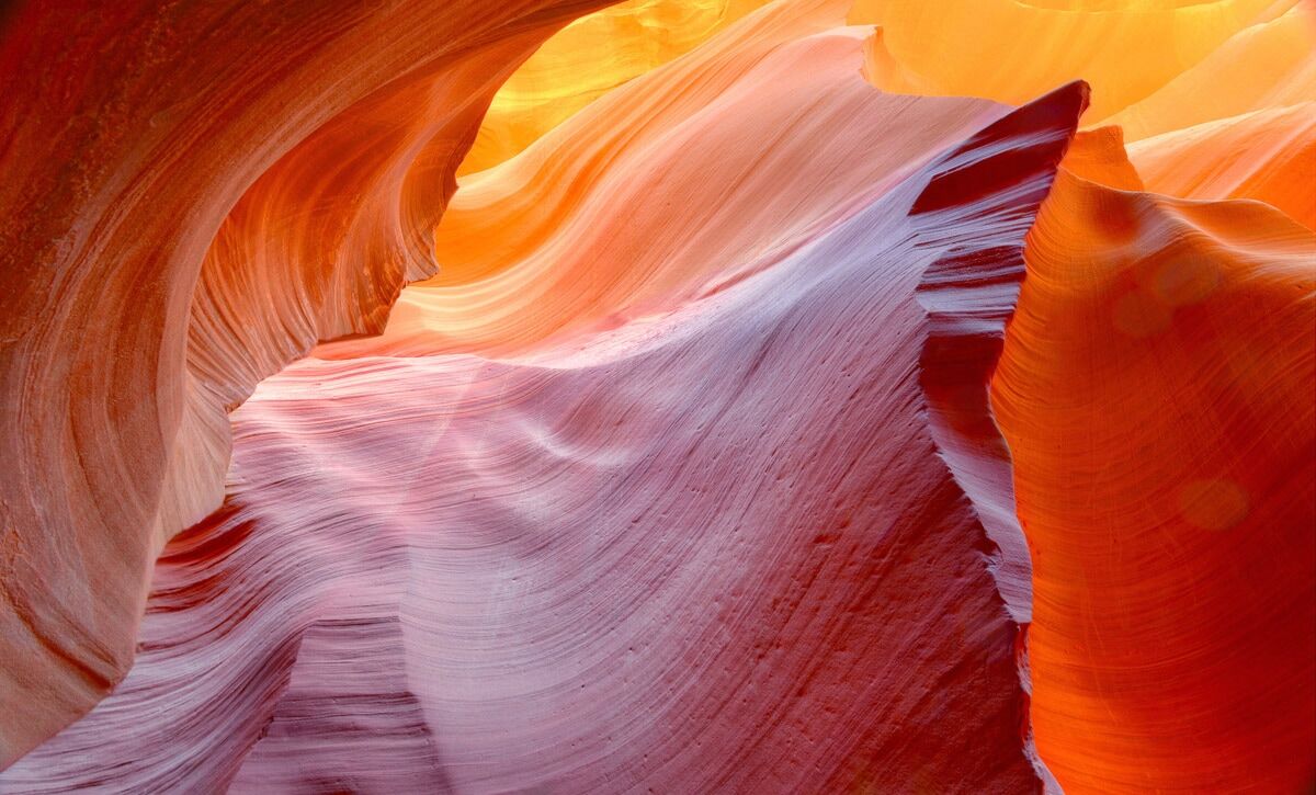 Fototapete PAPERMOON "Antilope Slot Canyon", bunt, B:3,5m L:2,6m, Vlies, Tapeten, Fototapete bunt B/L: 3,5m x 2,6m, Bahnen: 7 Stk.