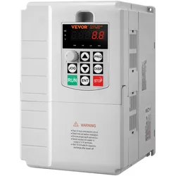 VEVOR Frequenzumrichter, Frequenzumwandler, Inverter, VFD, 7,5 kW, 34 A, 10 PS, 1-phasiger 220-V-Eingang auf 3-phasigen 220-V-Ausgang, zur Drehzahlregelung von dreiphasigen Motoren