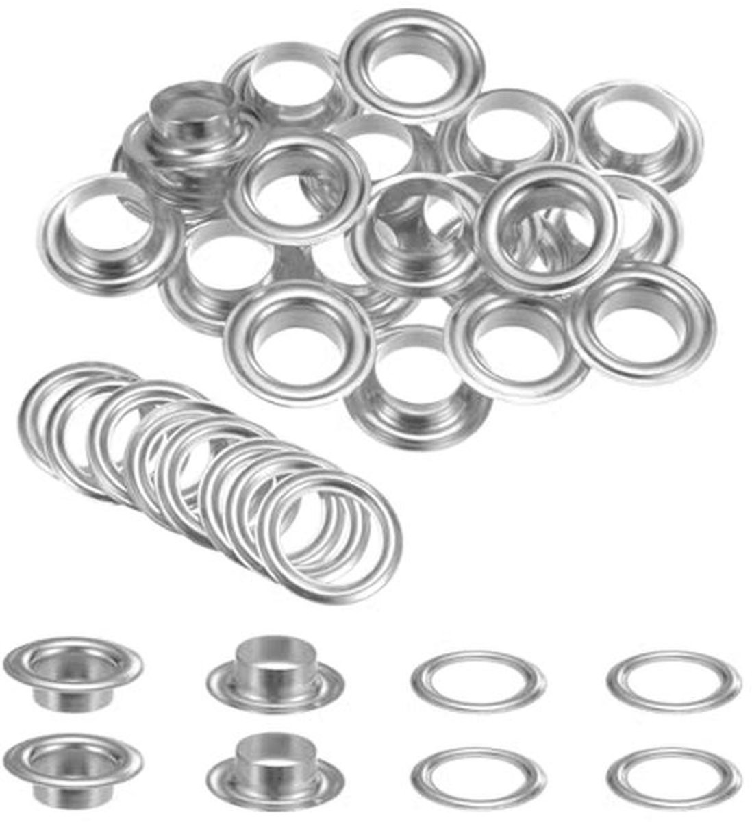20 sets koperen oogjes van 14 mm voor stof, gordijnen, leer en knutselen