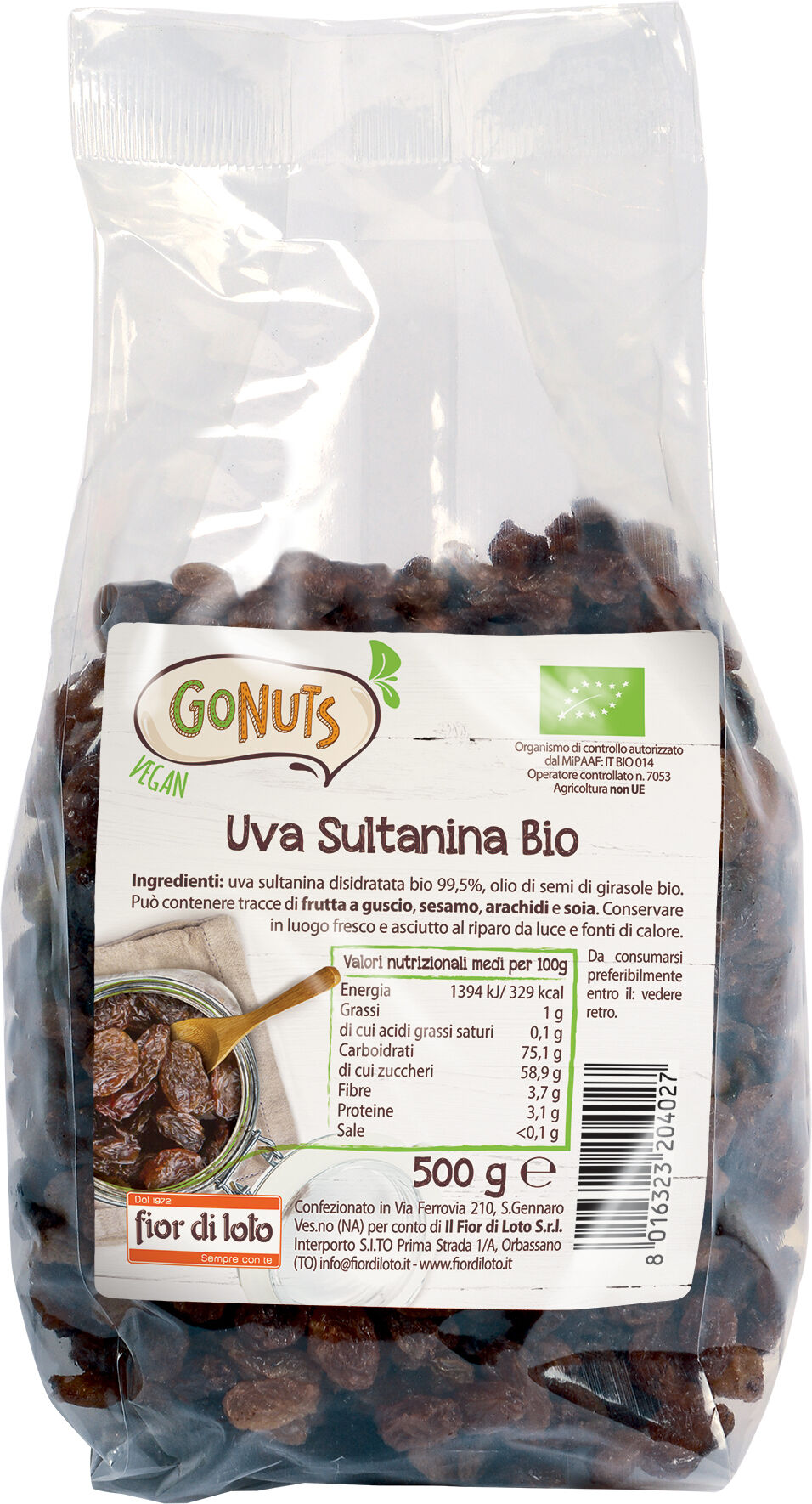 Biotobio Fdl Uvetta 500g