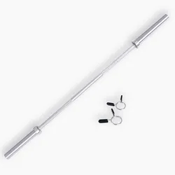 Sportstech Langhantel aus Stahl, verchromt bis 315 kg, 33mm Durchmesser, Federverschluss, gerändelte Griffflächen, Länge 224cm, 20kg