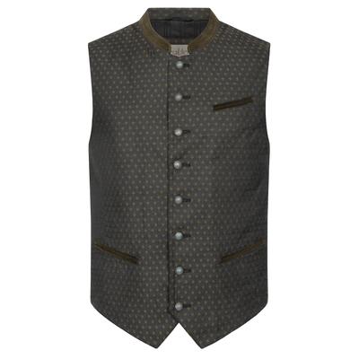 Trachtenweste NÜBLER "Trachtengilet Ludwig", Herren, Gr. 48, braun, Obermaterial: 100% Baumwolle CO. 100% Baumwolle CO., Westen