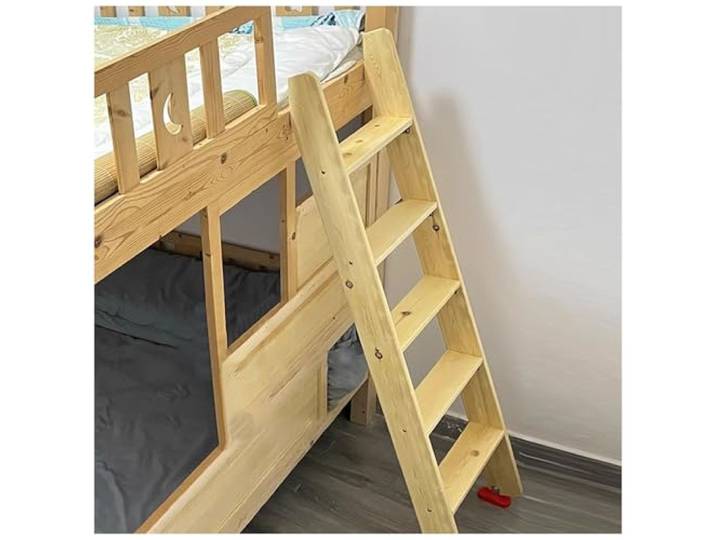 LXLZYXSF Doppelstockbett-Leiter Baumhaus-Leitern, Extra Breite Sprossen & Gummifuß-Pads, Ersatz Wohnmobil Anhänger Bett-Leiter Hölzern, Dachboden-Leiter 1m - 2,3m Hoch(Tall-100cm/3.3ft/39.4in/1m)
