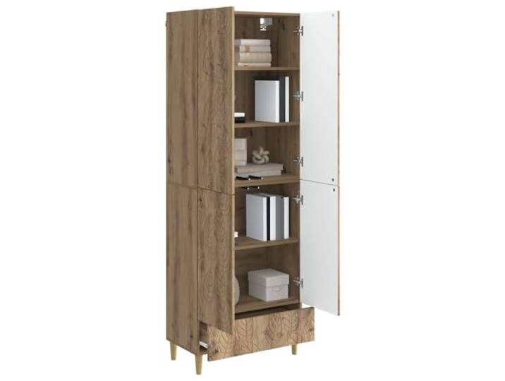 KTHLBRH Schrank-Set 2-teilig Eiche Handwerk Holz Engineered Mit LED-Lichtern und USB-Anschlüssen, 4 Türen, 3 Einlegeböden, 1 Schublade, vielseitig einsetzbar