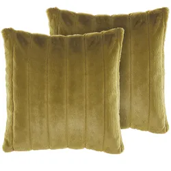DEKOKISSEN 2er-Set Olivgrün 45/45 cm Pumila