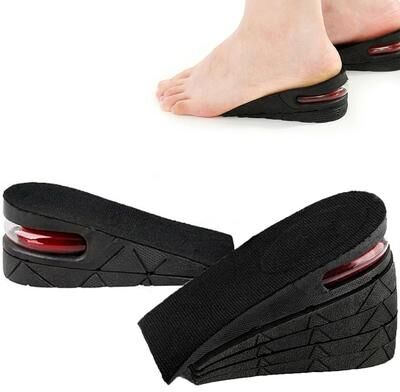 Uplifted Goods Invisible Air Cushion Height Increase Insoles black 1 Layer 1.18in