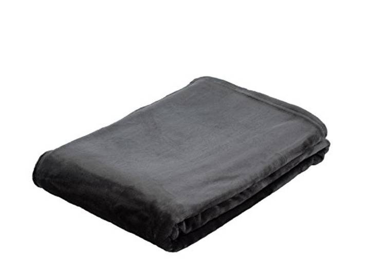 Gözze - Wohn- und Kuscheldecke, Memphis, Hohes Stoffgewicht 300 g/m², 220 x 240 cm - Anthrazit