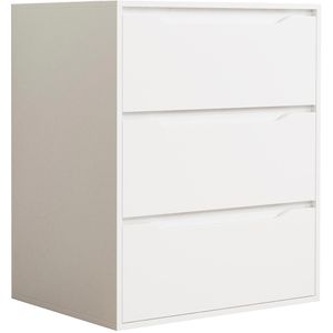 VCM Kommode Malira L 921093, weiß, mit 3 Schubladen, 65 x 78 x 48cm