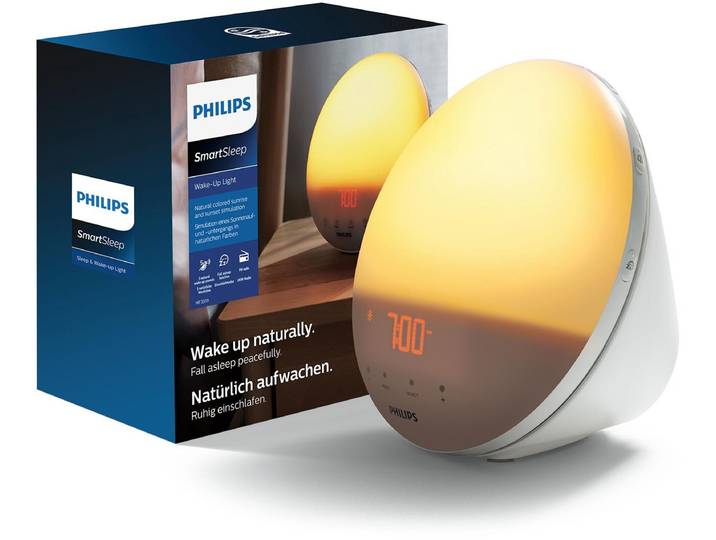 Philips SmartSleep Wake-up light - Nachtlampje & wekker - 7 natuurlijke wekgeluiden - HF3532/01