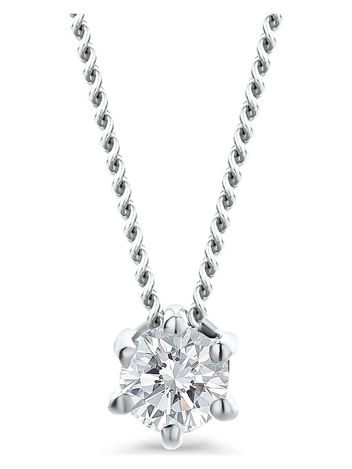 Revoni Weißgold-Halskette mit Diamant-Anhänger - (L)45 cm - onesize