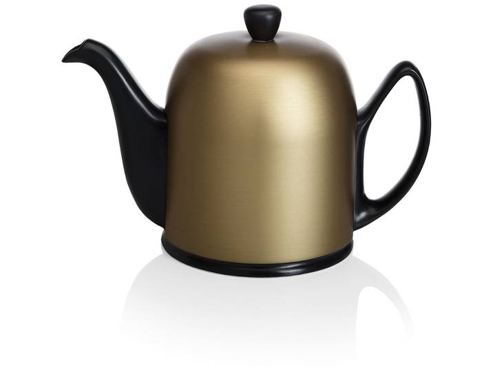 DEGRENNE Teekanne Salam Kupfer/Schwarz Porzellan/Edelstahl H 13.1 cm 1 l