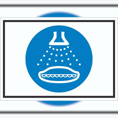 HB-Druck Wassersprühanlage einschalten beim Aussetzvorgang Symbol Aufkleber A6 (105x148mm)