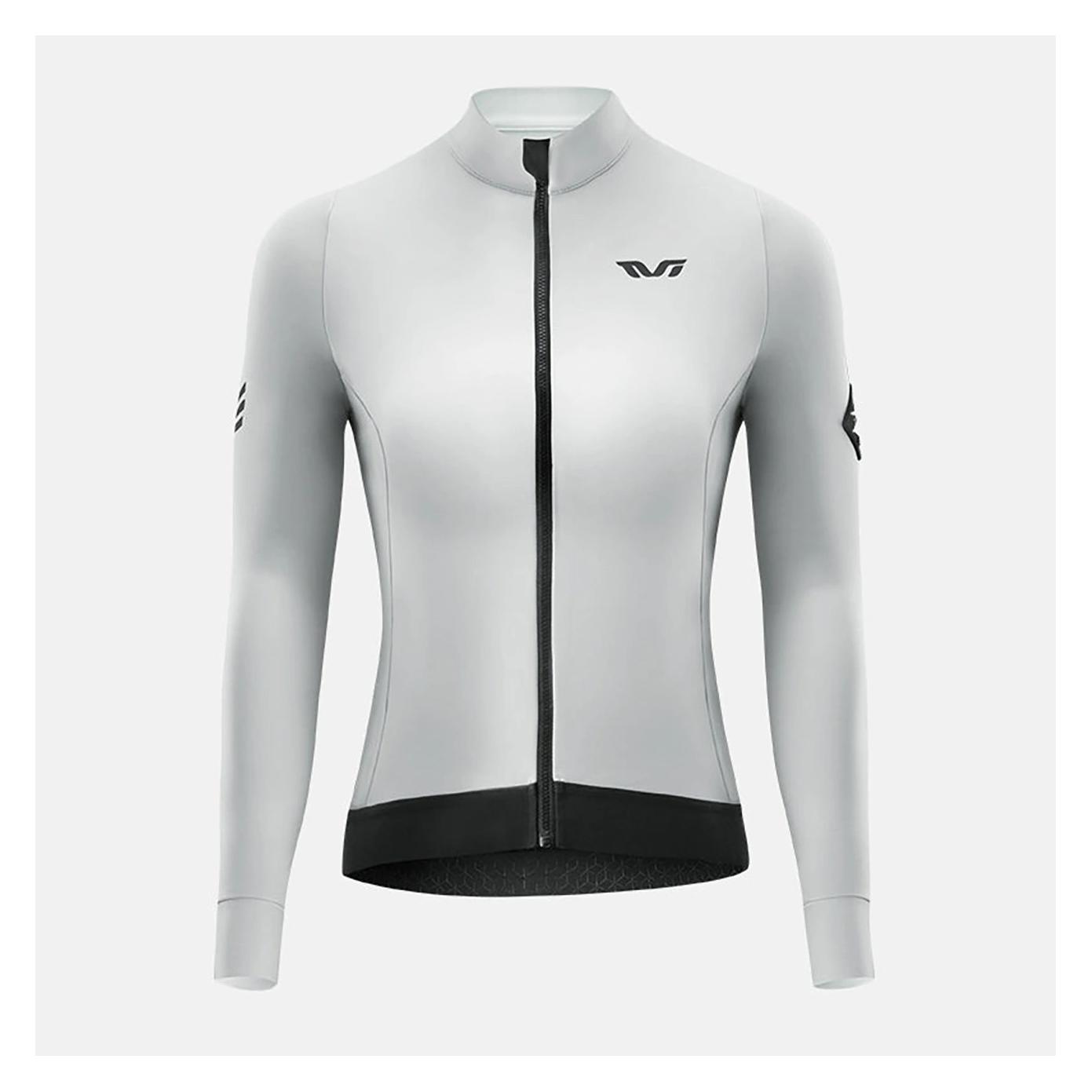 Rockbros YDWT006 TVI Damen-Radtrikot, isoliert, Herbst/Winter, Grösse L - Weiss und Grau (L) (ROCKBROS)