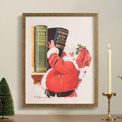 Christmas Framed Nostalgic Santa Wall Art - Grandin Road