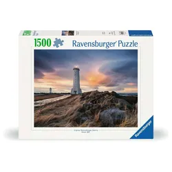 Ravensburger Puzzle 12000732 -  Magische Stimmung über dem Leuchtturm von Akranes, Island - 1500 Teile