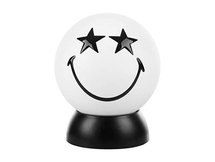 ONLI SM-2001/LW05 Lampe de Table Smiley World Stella\, Blanc\, avec Ampoule LED
