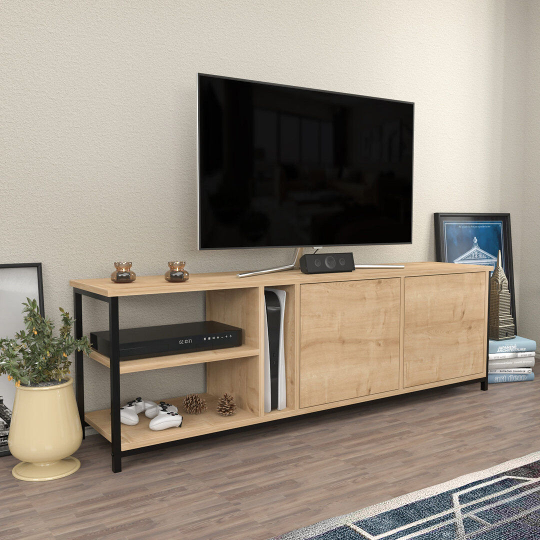 Blue Elephant Primrose TV Stand for TVs up to 70" Black/Oak 70"