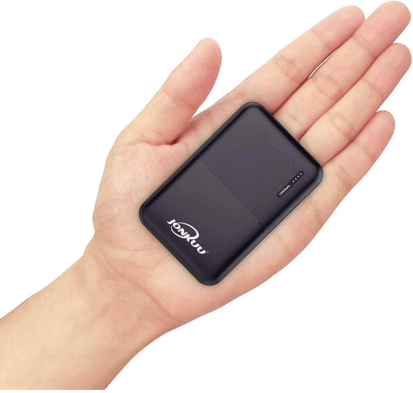 Jonku 10000mAh Portable Power Bank – Dual USB 2.4A, USB-C Input, New