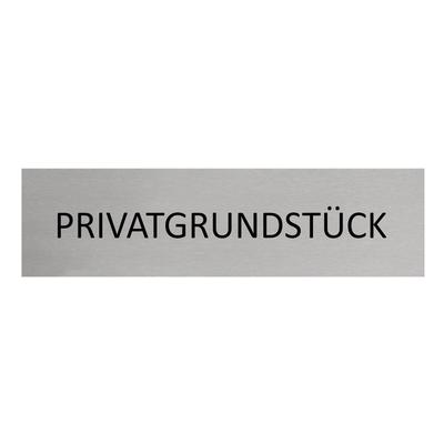 CombiCraft Aluminium Türschild Privatgrundstück 165x45mm mit 3M-Tape