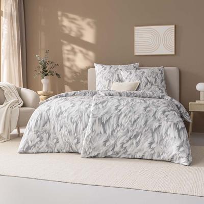 Bettwäsche ESTELLA "Rena", 860, stein, B/L: 155cm x 220cm, 1 Stk., 1 Stk., Mako-Interlock-Jersey, B/L: 80cm x 80cm, 2, Mako-Interlock-Jersey, Obermaterial: 100% Baumwolle, Bettwäsche, Bettwäsche, Gefertigt aus hochwertigem Mako-Interlock-Jersey aus...