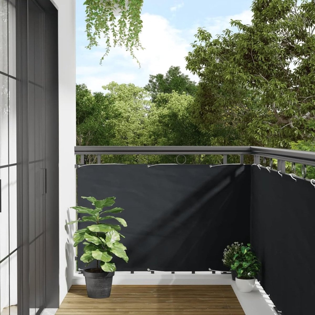 Balkonscherm Privacy Antraciet - Weerbestendig Windscherm voor Buitenruimte - 600 x 90 cm