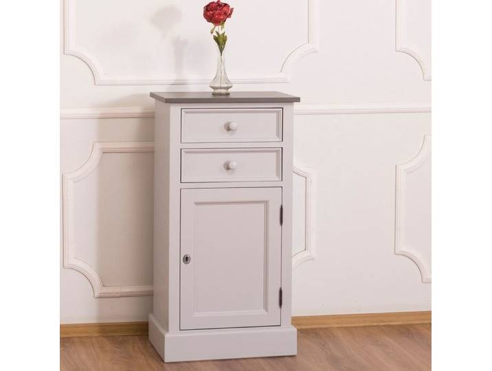 Beistellschrank im Landhausstil grau