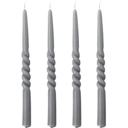 Twist Kerzen grau 4 St.