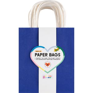 Folia Papiertüten Basic M, 21839, bunt, 18 x 21 x 8cm, mit Henkel, 20 Stück