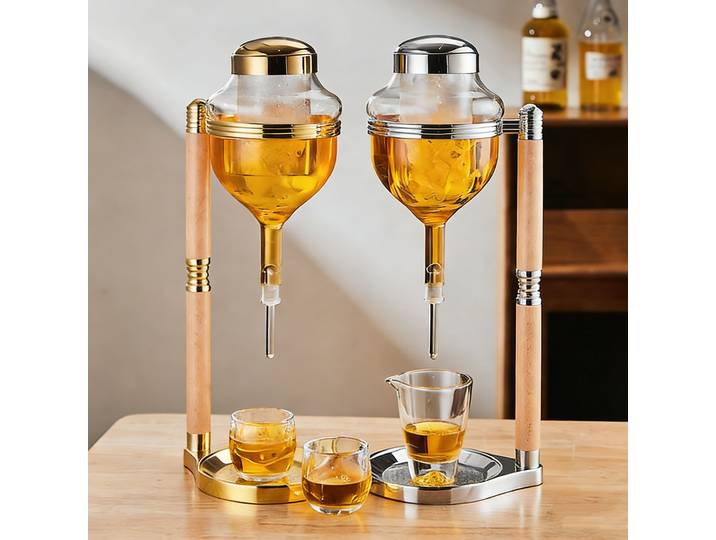 GIEMZA-Distributeur de vin glacé de style japonais, pichet à saké, compte-gouttes, refroidisseur, carafe à vin, champagne glacé