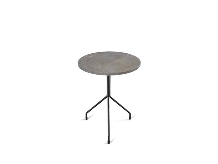 OX Denmarq Table d appoint Allforone Grey marble-black, Ø50 cm'
