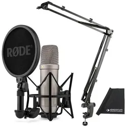 RØDE NT1 5th Generation Mikrofon Silber mit K&M Gelenkarm, Mikrofon