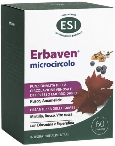 Esi Erbaven Microcircolo Integratore Per Circolazione ed Emorroidi 60 Compresse