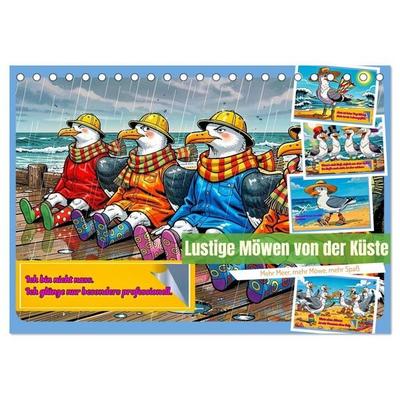 Lustige Möwen von der Küste (Tischkalender 2027 DIN A5 quer), CALVENDO Monatskalender