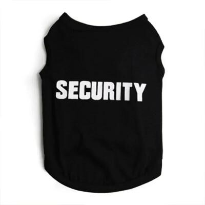 Inspire Select Warm Pet Security Vest Shirt Soft Cat & Puppy T Shirt Outfit For Small Dogs, Rabbits & Pets black s