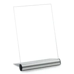 Tischaufsteller »Fendige« DIN A4, Aluminium, Acrylglas