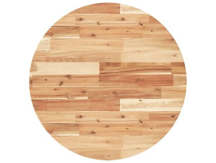 GFDWPUY Runde Tischplatte Akazie Massivholz 70 cm 4 cm Dick, Pflegeleicht, Vielseitig für Esszimmer, Küche, Balkon
