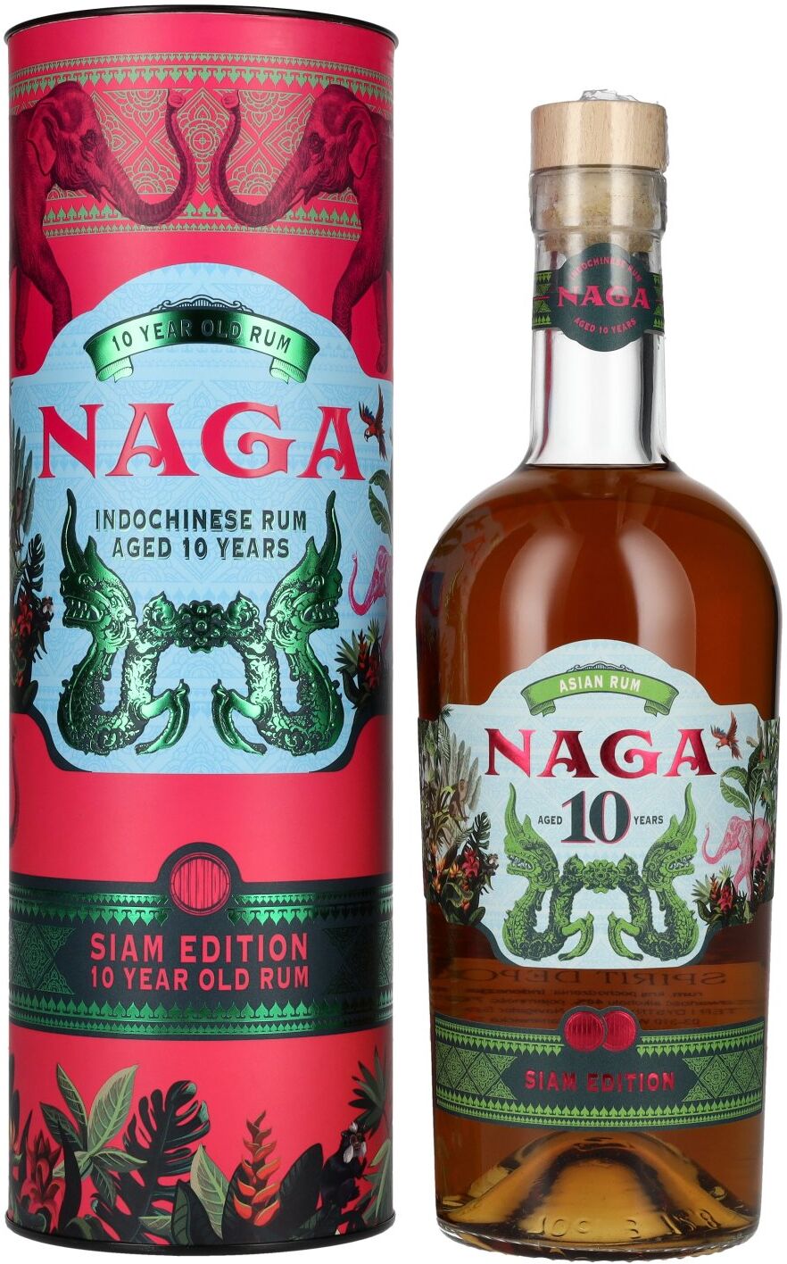 Naga Rum Naga 10 Years Old Indochinese Rum SIAM EDITION 40% Vol. 0,7l in Geschenkbox