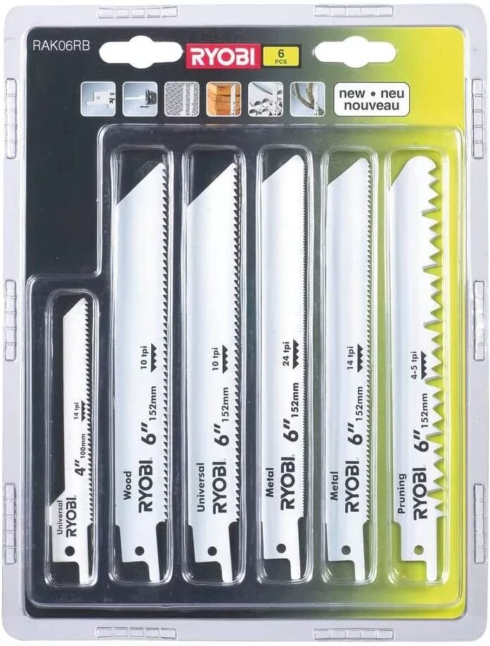 Ryobi RAK06RB KIT 6 LAME PER SEGA A GATTUCCIO