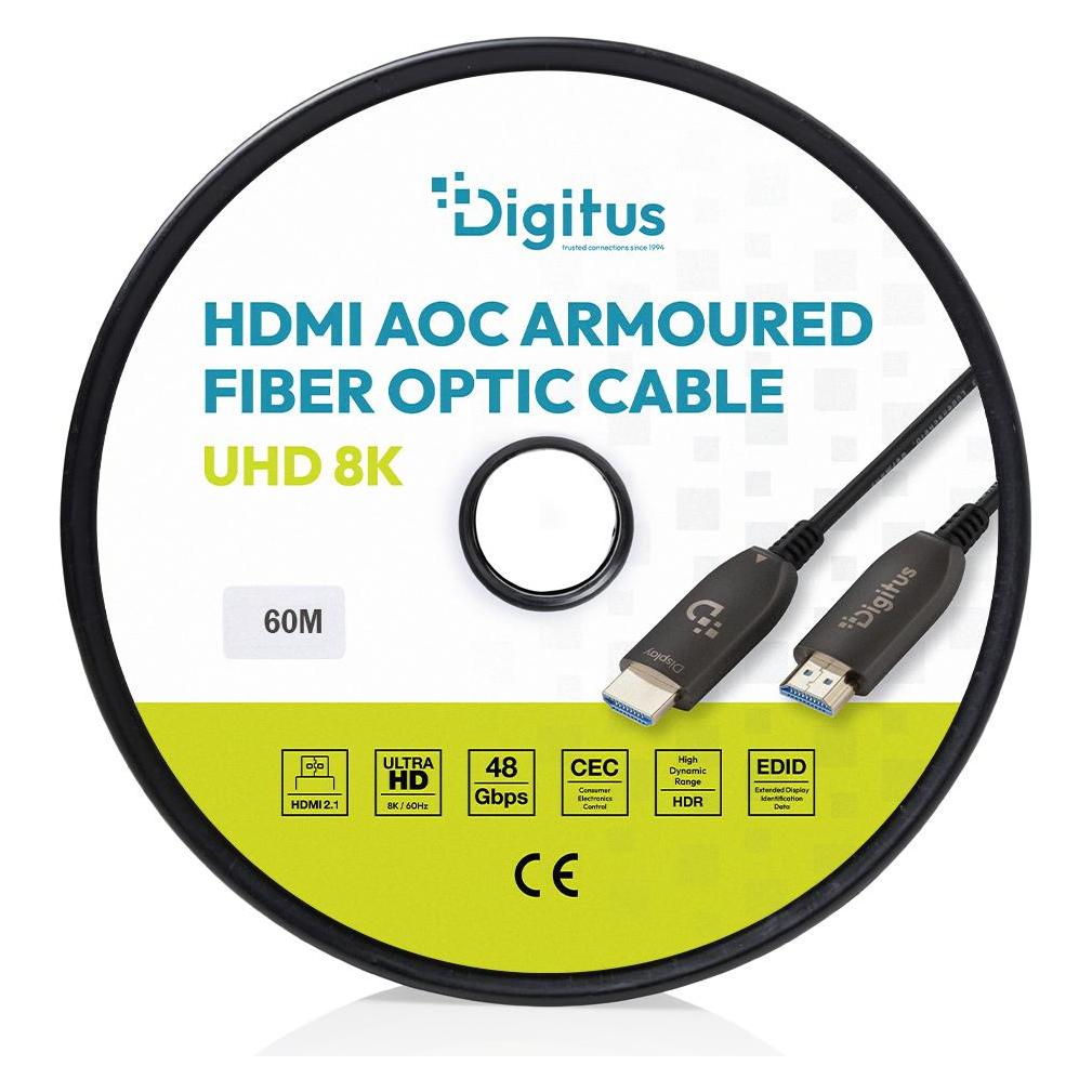 Digitus HDMI AOC Hybrid Glasfaserkabel, UHD 8K, 60 m (60 m) (AK-330126-600-S)