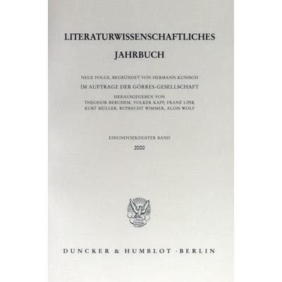 Literaturwissenschaftliches Jahrbuch., Taschenbuch von , Duncker & Humblot, 978-3-428-10162-7