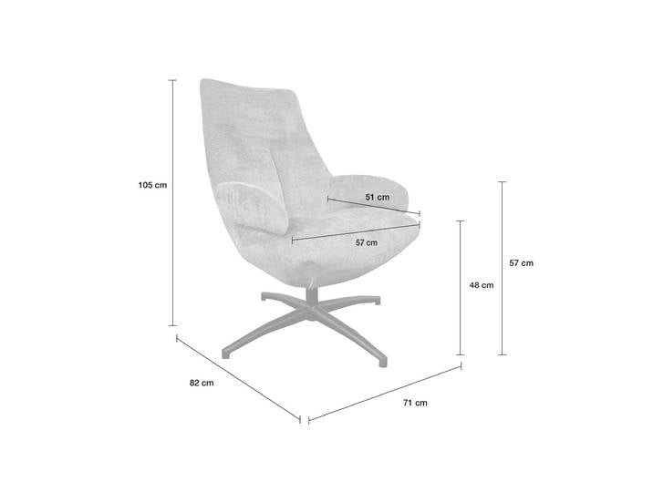 LC Home Sessel »Wyatt« Webstoff beige – drehbarer Polstersessel &