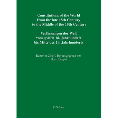 National Constitutions, Constitutions of the German States (Anhalt-Bernburg – Baden). Nationale Verfassungen, Verfassungen der deutschen Staaten