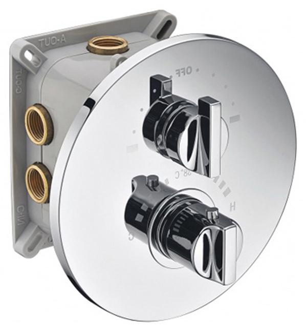 INCASSO UP Thermostat-Dusch-Armatur,2 Wege,mit Einbaubox, Chrom