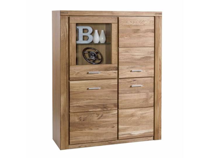 Trendstore Ellingen Vitrine aus massiver Wildeiche - 108 , 140 M