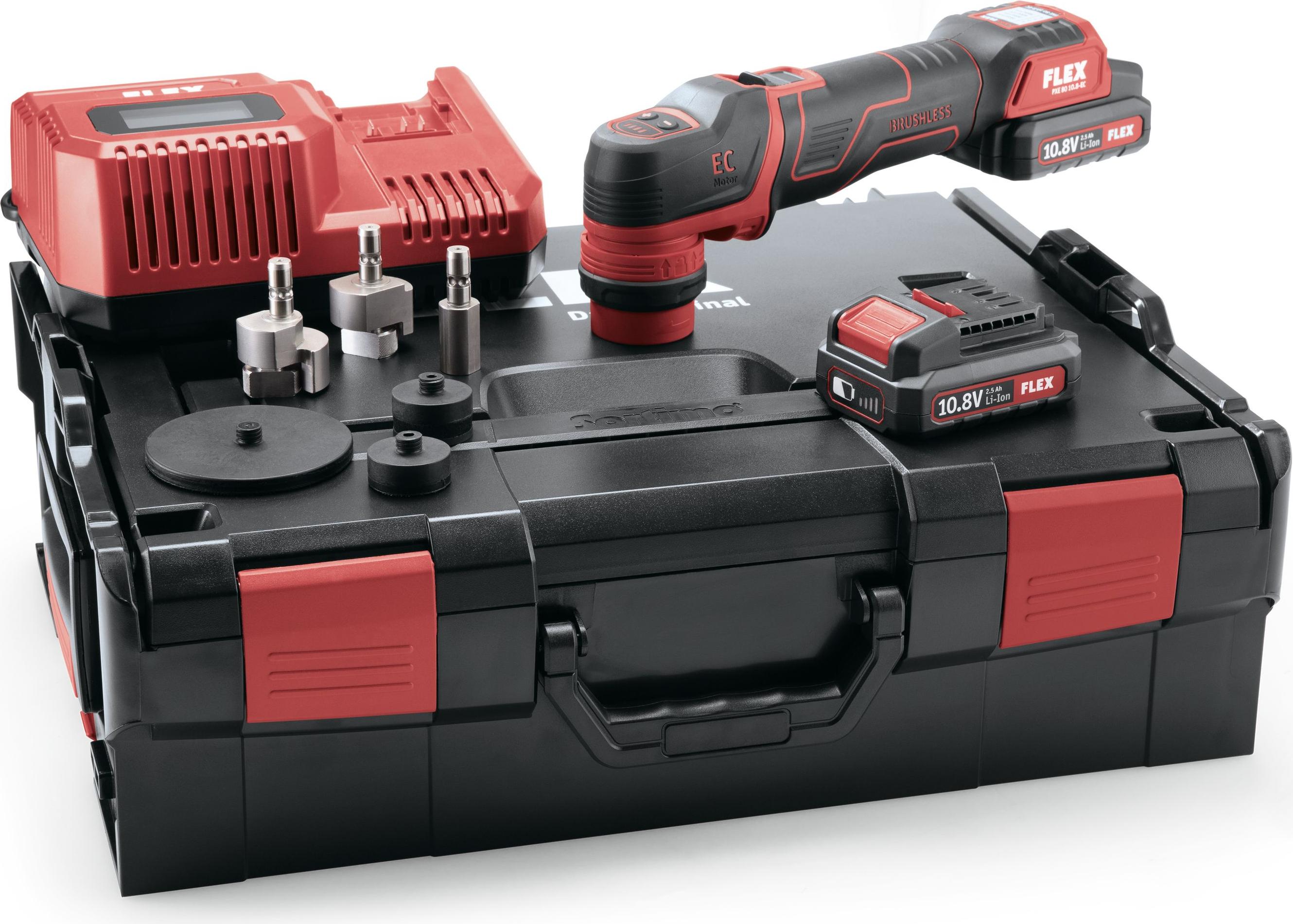 Flex Akku Polierer 10,8 V (Poliermaschine) PXE 80 10.8-EC/2.5 Set, sehr robust