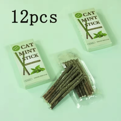 Inspire Picks Natural Silvervine Cat Sticks For Dental Care, Chewing & Play cat Mint Stick 12pcs
