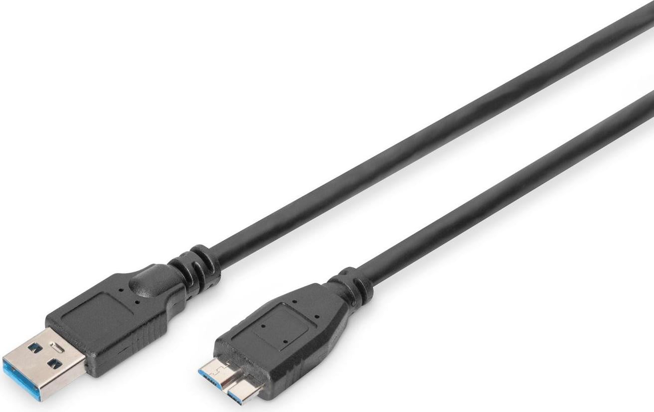 Digitus USB-A naar Micro-USB B kabel, USB 3.2 Gen 1, 1,8 meter, zwart