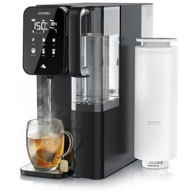 Arendo Auftisch-Osmoseanlage, 5 l Rohwassertank und 1,5 l Reinwassertank, Umkehrosmose-Wasserfilter, Heißwasserspender, 7 Filterstufen