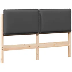 vidaXL Gepolstertes Kopfteil Natürlich und Dunkelgrau 135 cm